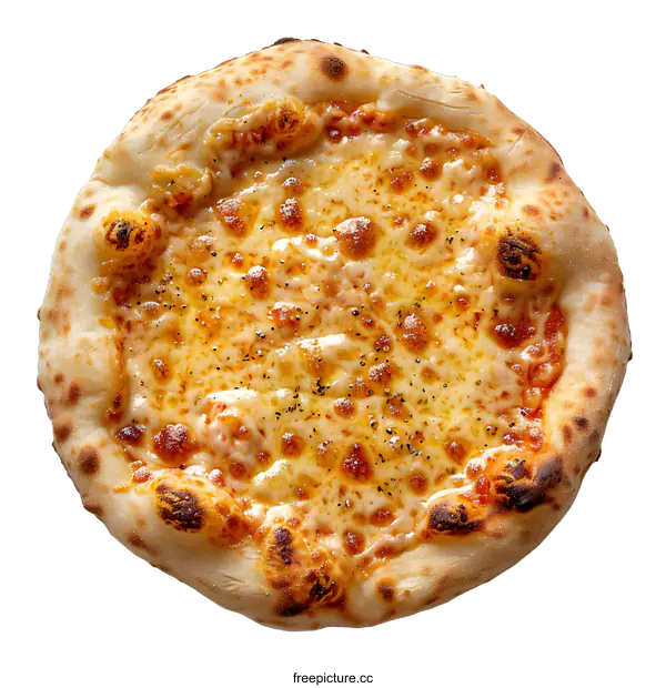 [Transparent Background PNG]Delicious Cheese Pizza Isolated on White Background
