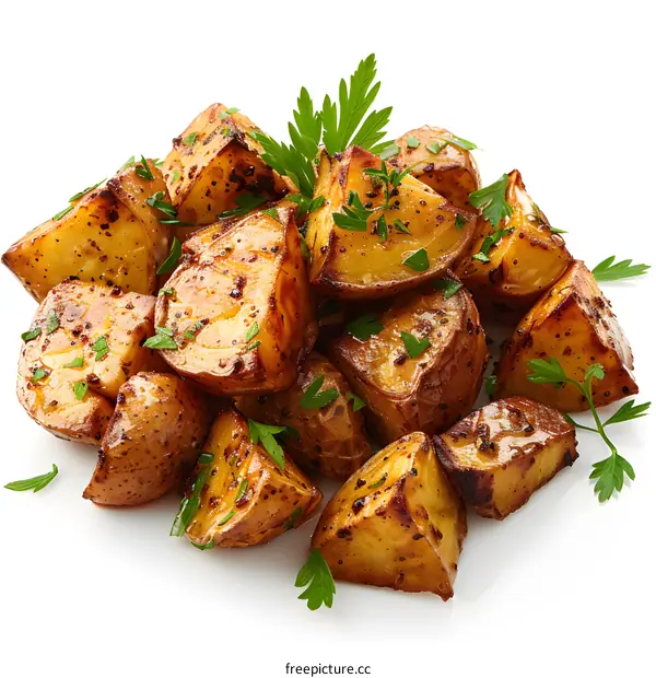 Roasted potatoes with parsley