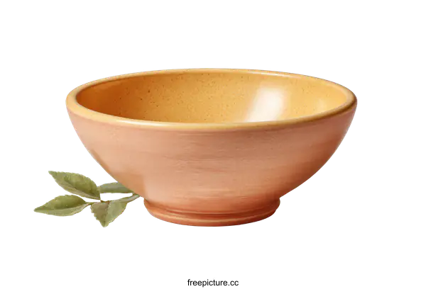 [Transparent Background PNG]Vintage Terracotta Bowl with a Subtle Design