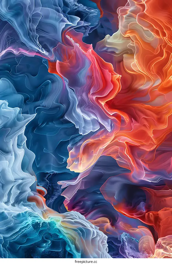 Abstract Colorful Liquid Flowing Background