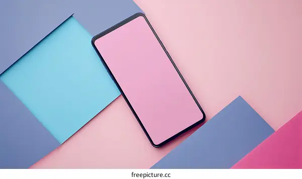Modern Smartphone Mockup with Colorful Background