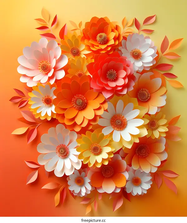 Floral Arrangement with Orange and White Flowers