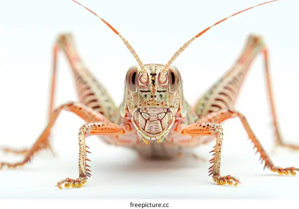A macro photo of a lubber grasshopper