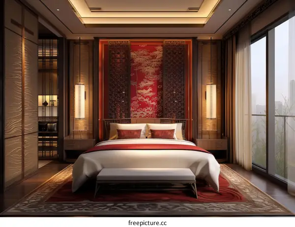 Luxury Asian Inspired Bedroom Design