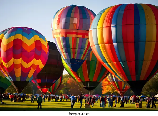 Colorful Hot Air Balloons at Sunrise