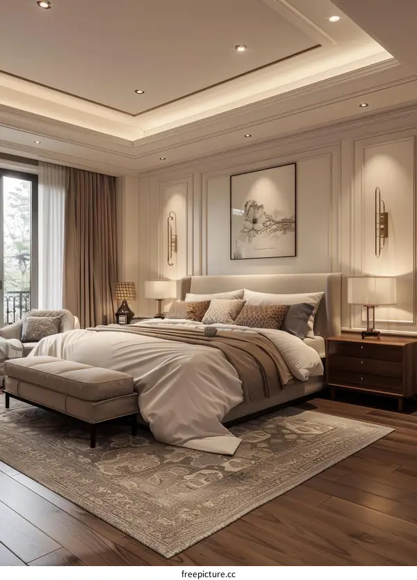 Elegant Bedroom Interior Design with Luxurious Details