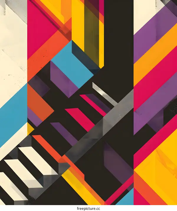 Abstract Geometric Illustration With Bright Colors