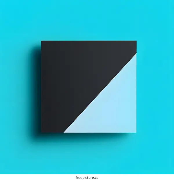 Abstract Geometric Shapes with Diagonal Lines and Black and Blue Colors