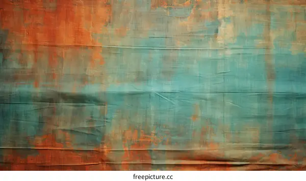 Blue and orange abstract painting