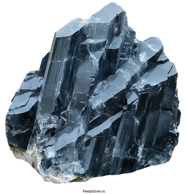 [Transparent Background PNG]Dark Blue Crystal Mineral Specimen