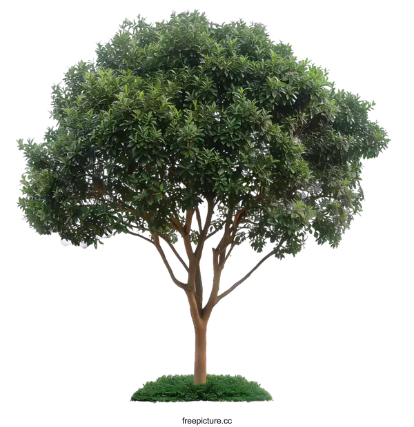 [Transparent Background PNG]Isolated Tree With Green Leaves on White Background