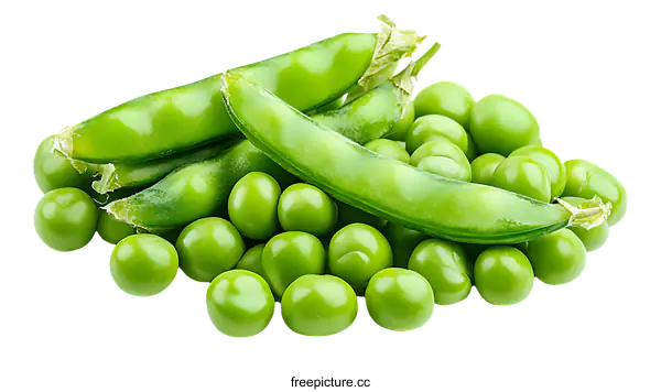 [Transparent Background PNG]Fresh Green Peas Studio Shot
