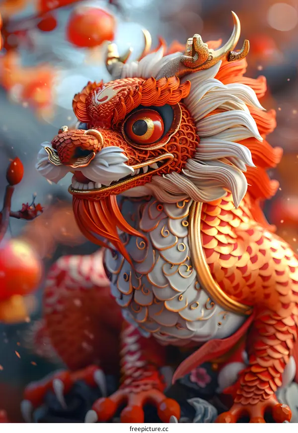Dragon and lion dance to celebrate Lantern Festival