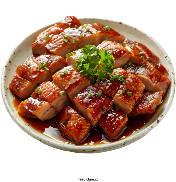 [Transparent Background PNG]Honey Soy Garlic Chicken