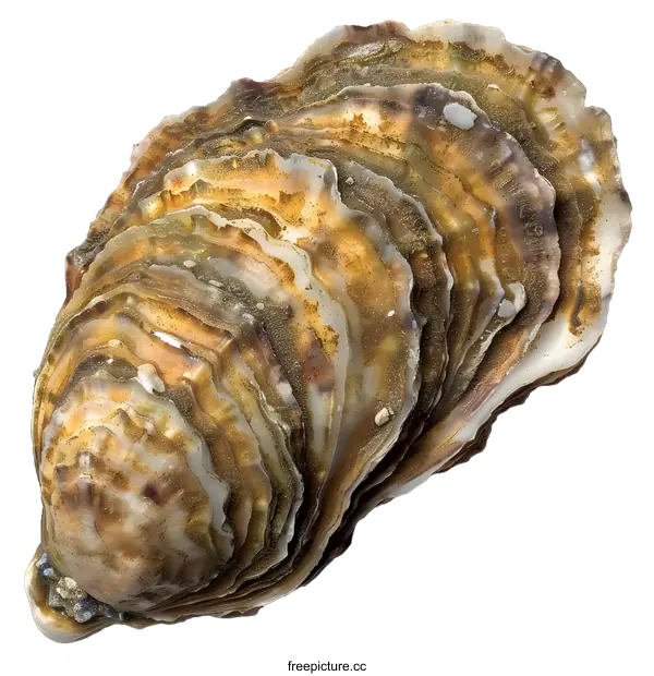 [Transparent Background PNG]Single Oyster Shell on White Background
