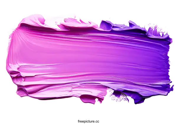 [Transparent Background PNG]Abstract Paint Stroke Art in Pink and Purple
