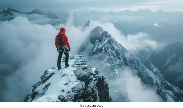 Man on Top of a Mountain