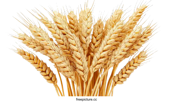 [Transparent Background PNG]Wheat Ears Closeup on White Background
