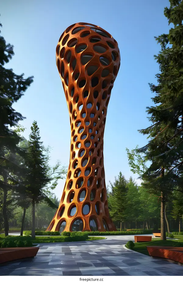Modern Wooden Tower Architecture Design