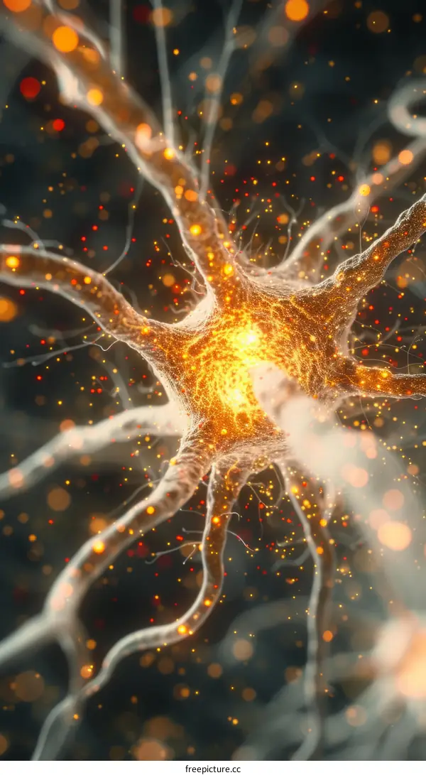 Artistic illustration of a neuron