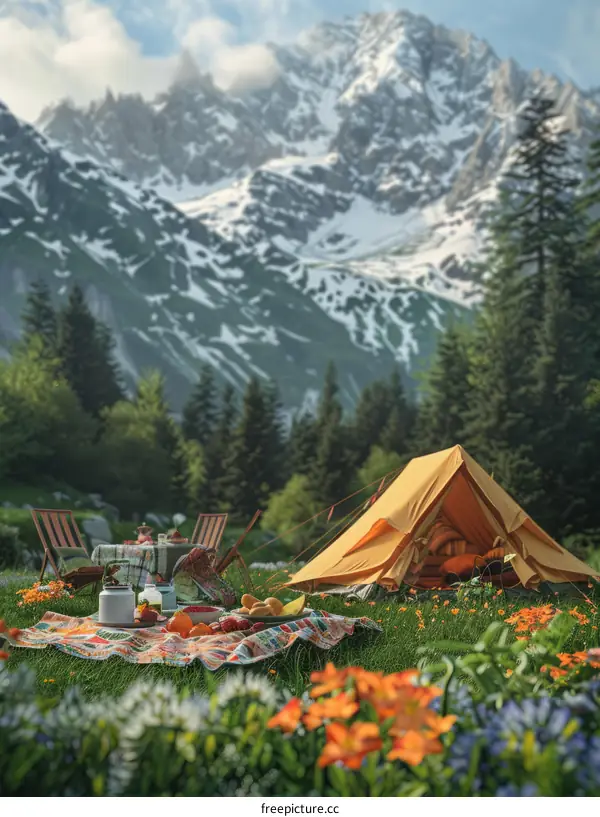 Camping in the mountains