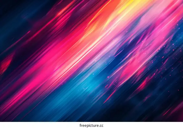 Abstract Colorful Light Streaks on Dark Background