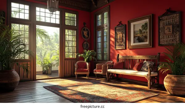 Vintage Interior Design Luxurious Living Room