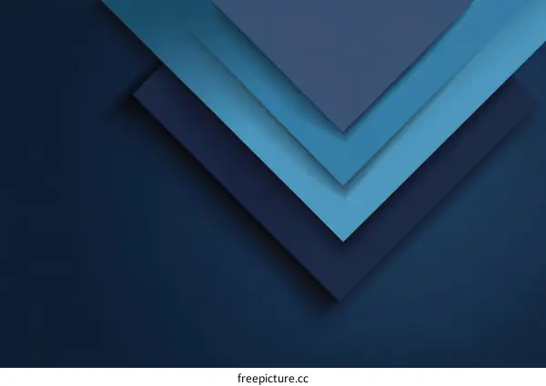 Abstract Geometric Shapes in Shades of Blue