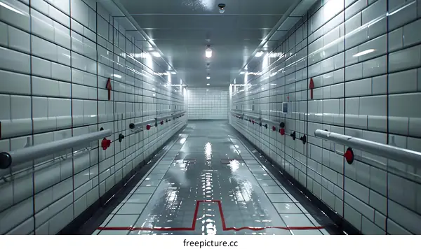 Flooded Subway Tunnel Interior