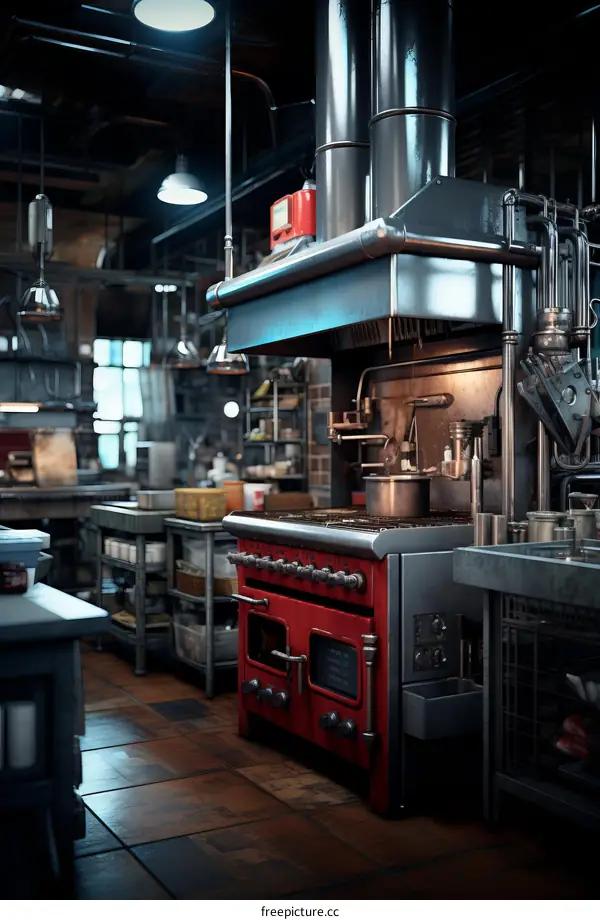 futuristic restaurant kitchen interior design