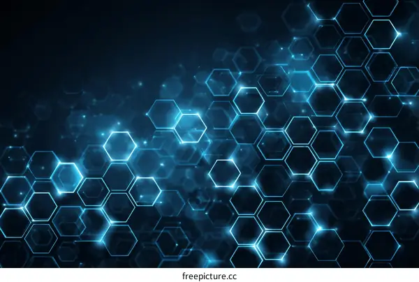 Abstract Futuristic Hexagonal Pattern Background