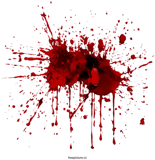 [Transparent Background PNG]Blood Splatter Illustration Background