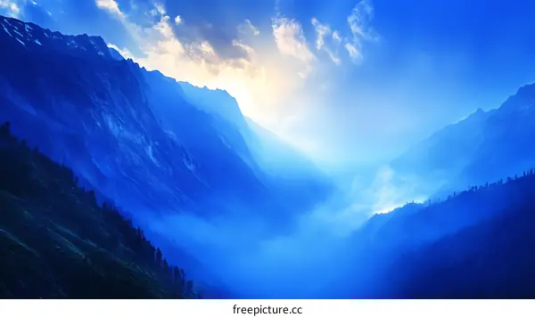 Majestic Mountain Valley at Dawn