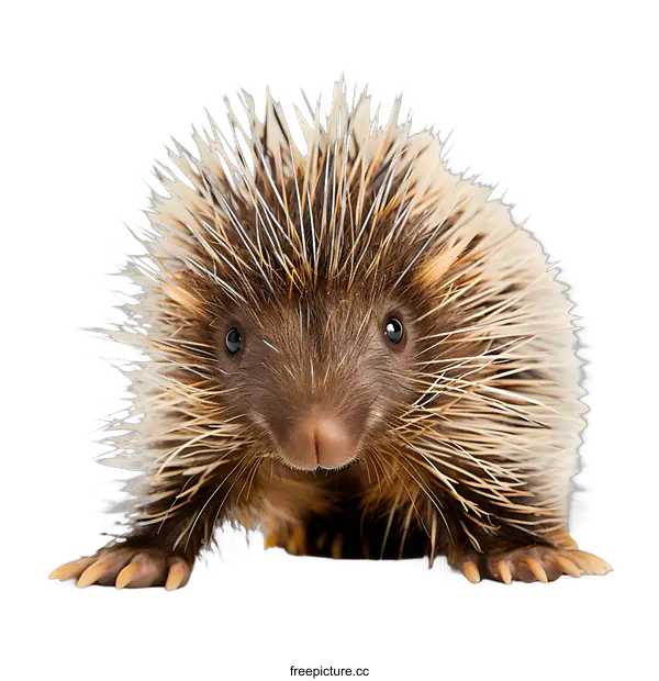 [Transparent Background PNG]Portrait of a baby echidna