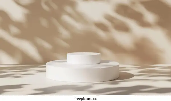 Empty Display Podiums with Natural Shadowing