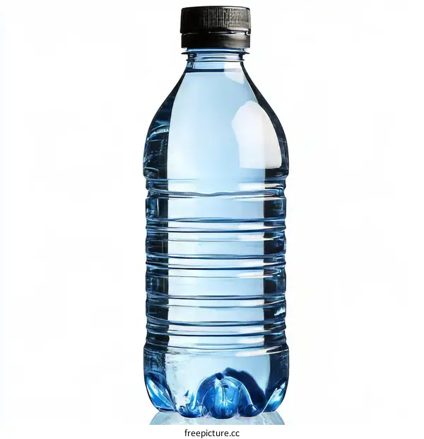Blue Plastic Water Bottle