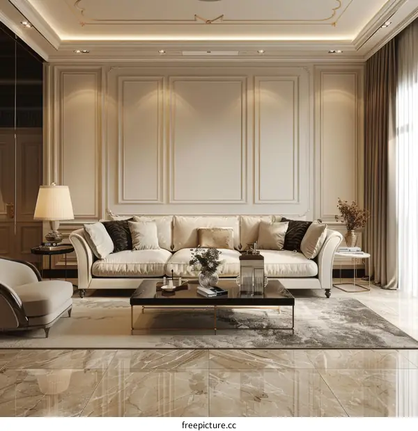 Modern Living Room with Chic Sitting Area