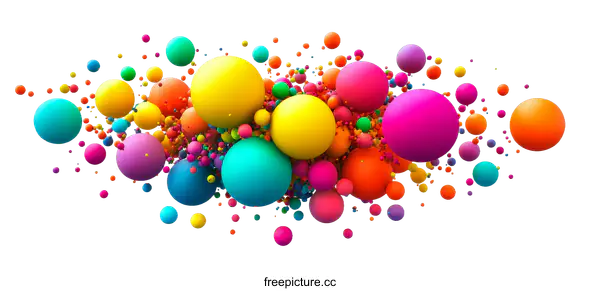 [Transparent Background PNG]Colorful Abstract Sphere Illustration