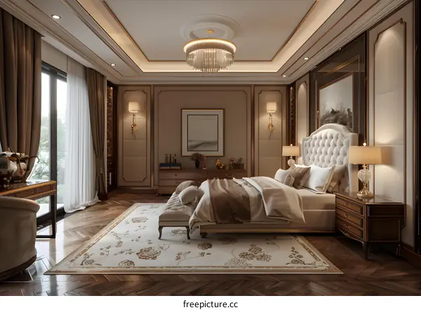 European-style luxury bedroom