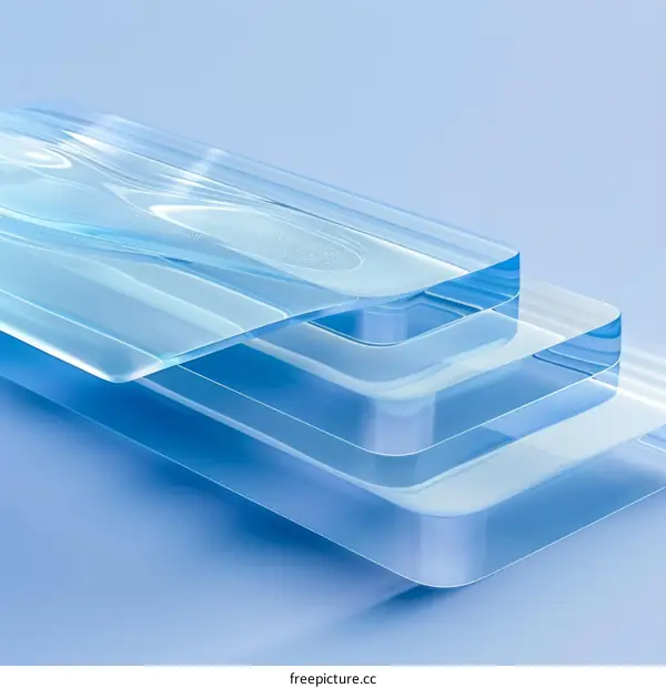 Abstract blue crystal blocks background