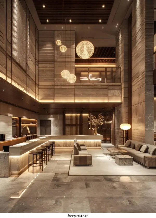 Modern Stylish Luxury Hotel Lobby Interior Design