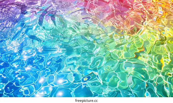 Abstract Blue and Green Water Background Texture
