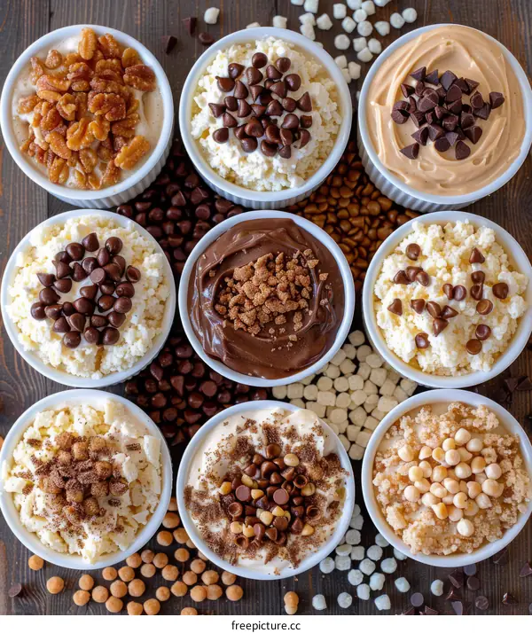 Various Ice Cream Flavors