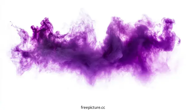 Abstract Purple Ink Flowing