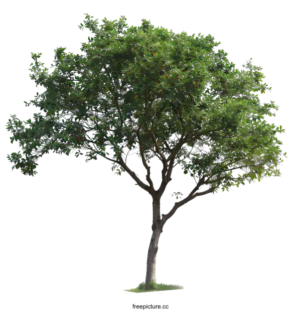 [Transparent Background PNG]Green Tree Isolated on White Background