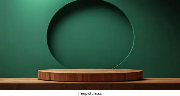 Emerald Green Display Stand Illustration