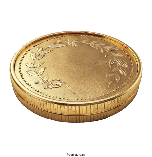 [Transparent Background PNG]Gold Coin: Achievement Award Symbol