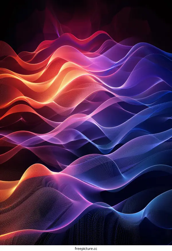 Abstract Colorful Wave Patterns