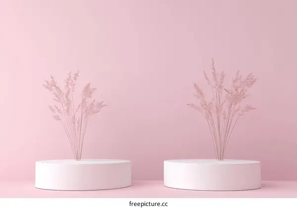 Pink Aesthetic Minimalist Display Podium