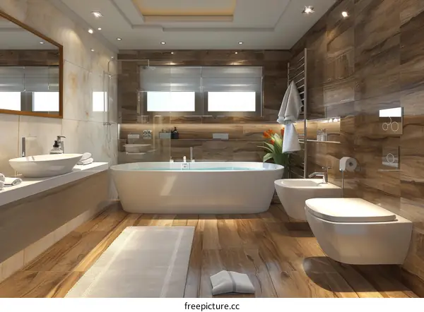 Modern Luxury Bathroom Design Illustration